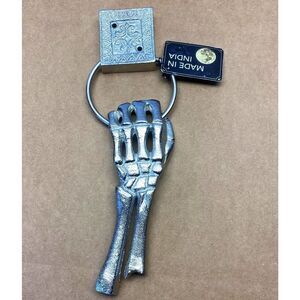 Skeleton Arm Hand Silver Metal Door Knocker Creepy Cool Halloween Gothic